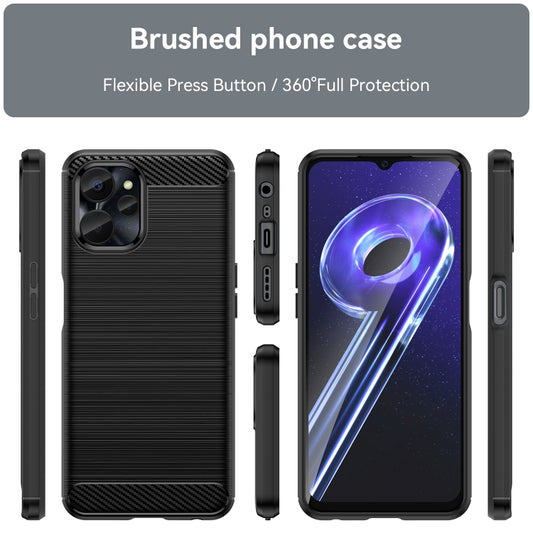 For Realme 10 5G Brushed Texture Carbon Fiber TPU Phone Case, For Realme 10 5G