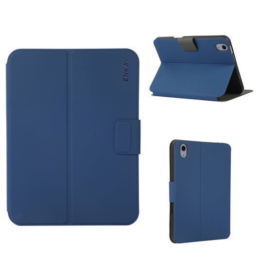 Pour iPad 10e génération 10.9 2022 ENKAY TPU Housse Arrière Étui Smart Leather pour Tablette avec Emplacement et Support pour Stylet