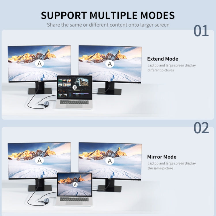 JUNSUNMAY 8 in 1 Type-C to 4K HDMI + VGA Docking Station Adapter PD Quick Charge Hub, JSM-HUB013