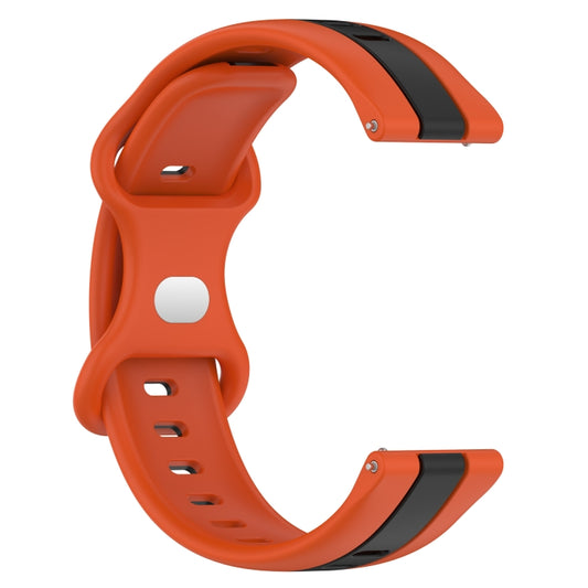 22mm Butterfly Buckle Two-Color Silicone Watch Band, For Amazfit GTR 4, For Amazfit GTR 3, For Amazfit GTR 3 Pro, For Amazfit GTR 2e, For Amazfit GTR 2, For Amazfit 3, For Amazfit GTR 47mm