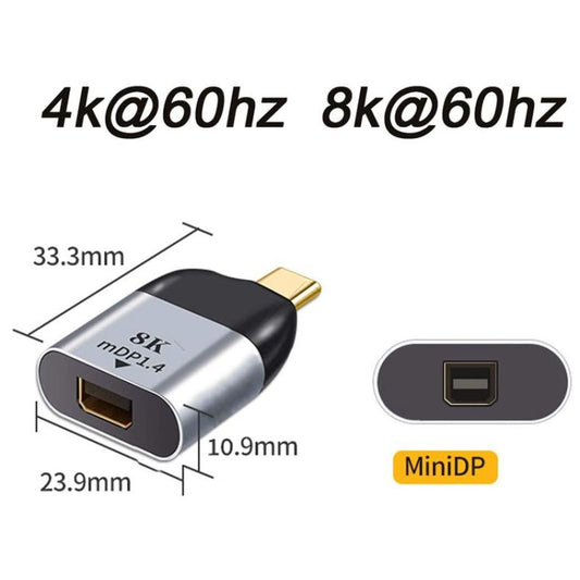 8K 60Hz Type-C to Mini Display Port Adapter for Tablet Phone Laptop