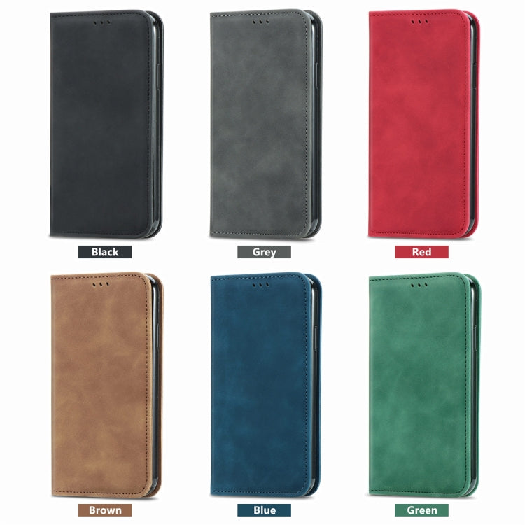 Retro Skin Feel Magnetic Flip Leather Phone Case, For Google Pixel 7A, For Infinix Smart 6 Plus, For Tecno Spark 9 Pro, For Xiaomi Mi 11 Ultra