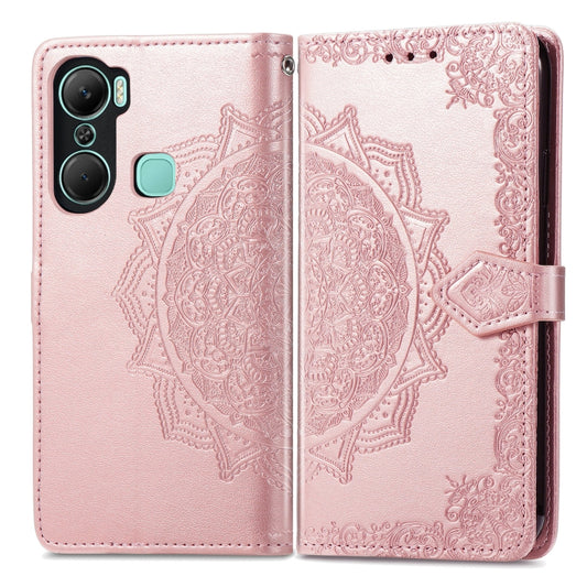 Mandala Flower Embossed Leather Phone Case, For Infinix Hot 12 Pro, For Infinix Hot 12i, For ZTE Libero 5G III, For OPPO Reno9, For Samsung Galaxy A04, For Samsung Galaxy A04e, For TCL 40 SE, For Tecno Spark 9 Pro, For Google Pixel 7A, For vivo iQOO Neo 6