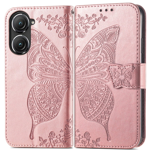 Butterfly Love Flower Embossed Leather Phone Case, For Asus Zenfone 9, For Infinix Hot 12 Pro, For Infinix Hot 12i, For ZTE Libero 5G III, For OPPO Reno9, For Samsung Galaxy A04, For TCL 40 SE, For Tecno Pova 3, For Tecno Spark 9 Pro, For vivo iQOO Neo...