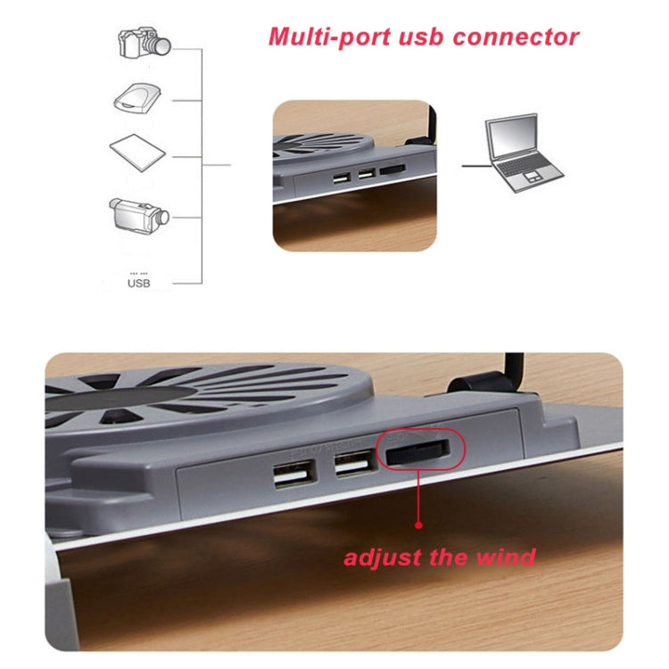 P3 Adjustable Aluminum Foldable Portable Laptop Notebook Fan Stand Bracket, P3