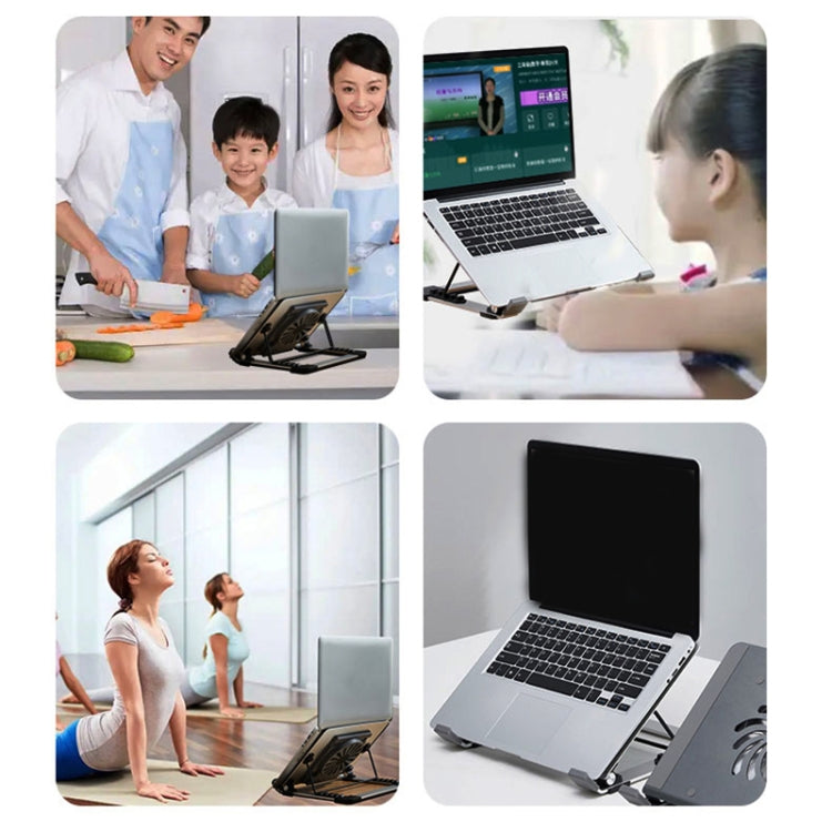 P3 Adjustable Aluminum Foldable Portable Laptop Notebook Fan Stand Bracket, P3