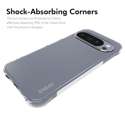 ENKAY Hat-Prince transparente stoßfeste TPU Handyhülle, für Google Pixel 11 Pro XL, für Google Pixel 11, für Google Pixel 11 Pro, für Google Pixel 10a, für Google Pixel 9a, für Google Pixel 9 Pro, für Google Pixel 9, für Google Pixel 8a