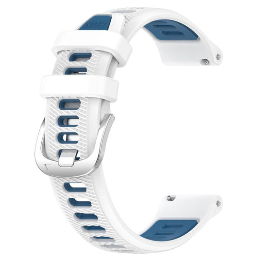 20mm Cross Texture Two Color Silicone Steel Buckle Watch Band, For Amazfit GTR 42MM, For Amazfit Pop Pro, For Amazfit Pop, For Amazfit Bip3, For Amazfit Bip 1S