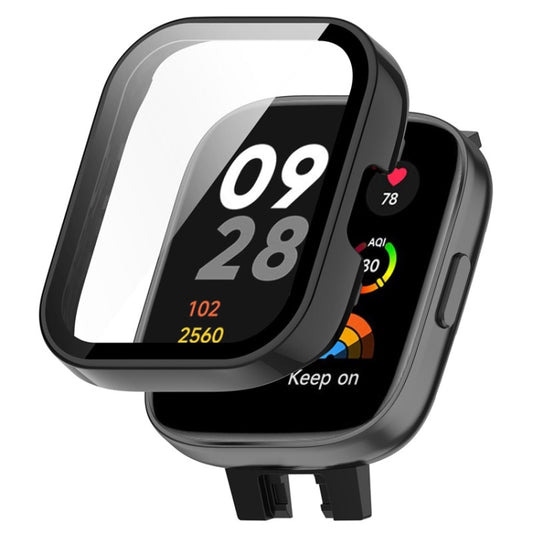 For Redmi Watch 3 ENKAY Hat-Prince Full Coverage PC Frame + Tempered Glass Film Watch Case