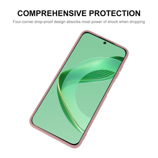ENKAY Étui de téléphone en silicone liquide avec film en verre trempé, pour Huawei Nova 11