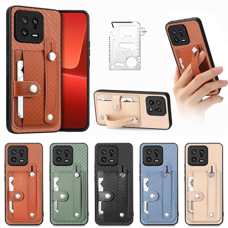 Wristband Kickstand Card Wallet Back Phone Case with Tool Knife, For Redmi Note 9S
