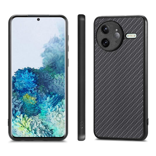 Carbon Fiber Texture Leather Back Cover Phone Case