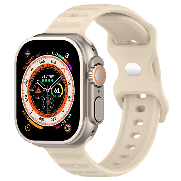 Reverse Buckle Dot Texture Silicone Watch Band, For Apple Watch Ultra 49mm, For Apple Watch 8 41mm, For Apple Watch 8 45mm, For Apple Watch SE 2022 40mm, For Apple Watch SE 2022 44mm, For Apple Watch 7 41mm, For Apple Watch 7 45mm, For Apple Watch SE 4...
