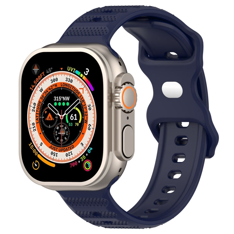 Reverse Buckle Dot Texture Silicone Watch Band, For Apple Watch Ultra 49mm, For Apple Watch 8 41mm, For Apple Watch 8 45mm, For Apple Watch SE 2022 40mm, For Apple Watch SE 2022 44mm, For Apple Watch 7 41mm, For Apple Watch 7 45mm, For Apple Watch SE 4...