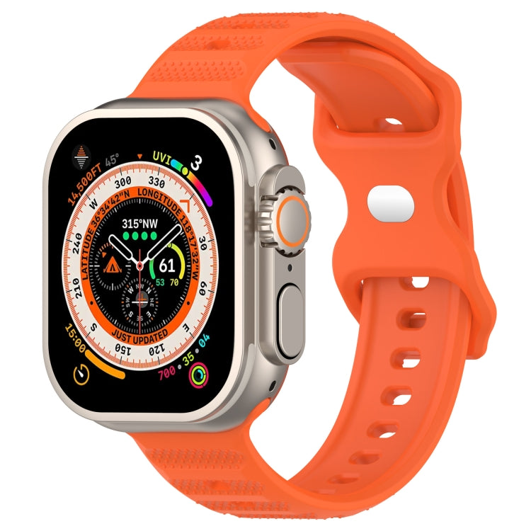 Reverse Buckle Dot Texture Silicone Watch Band, For Apple Watch Ultra 49mm, For Apple Watch 8 41mm, For Apple Watch 8 45mm, For Apple Watch SE 2022 40mm, For Apple Watch SE 2022 44mm, For Apple Watch 7 41mm, For Apple Watch 7 45mm, For Apple Watch SE 4...