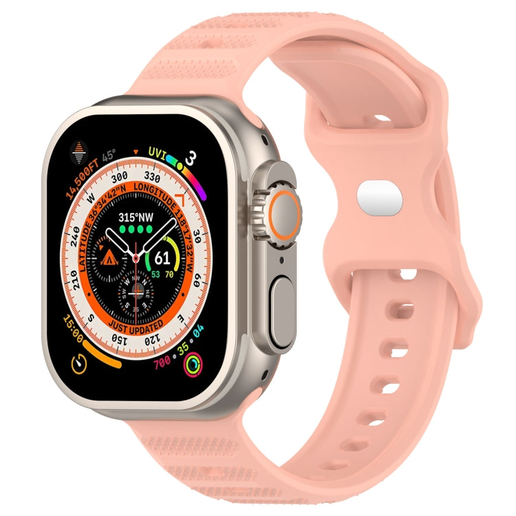 Reverse Buckle Dot Texture Silicone Watch Band, For Apple Watch Ultra 49mm, For Apple Watch 8 41mm, For Apple Watch 8 45mm, For Apple Watch SE 2022 40mm, For Apple Watch SE 2022 44mm, For Apple Watch 7 41mm, For Apple Watch 7 45mm, For Apple Watch SE 4...
