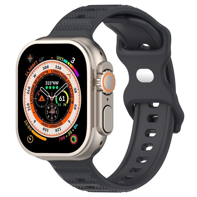 Reverse Buckle Dot Texture Silicone Watch Band, For Apple Watch Ultra 49mm, For Apple Watch 8 41mm, For Apple Watch 8 45mm, For Apple Watch SE 2022 40mm, For Apple Watch SE 2022 44mm, For Apple Watch 7 41mm, For Apple Watch 7 45mm, For Apple Watch SE 4...