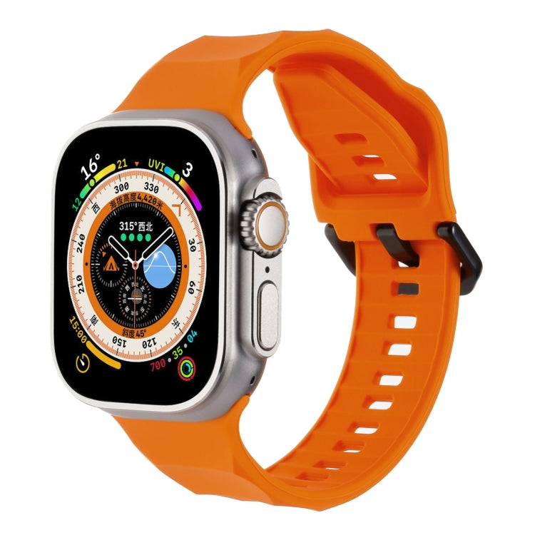 Ripple Silicone Sports Watch Band, For Apple Watch Ultra 49mm, For Apple Watch 8 45mm, For Apple Watch SE 2022 44mm, For Apple Watch 7 45mm, For Apple Watch SE 44mm, For Apple Watch 6 44mm