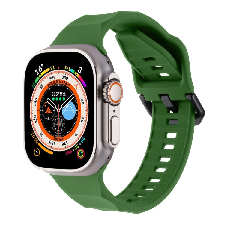 Ripple Silicone Sports Watch Band, For Apple Watch Ultra 49mm, For Apple Watch 8 45mm, For Apple Watch SE 2022 44mm, For Apple Watch 7 45mm, For Apple Watch SE 44mm, For Apple Watch 6 44mm