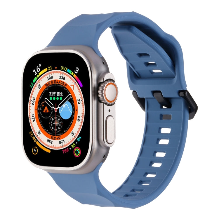 Ripple Silicone Sports Watch Band, For Apple Watch Ultra 49mm, For Apple Watch 8 45mm, For Apple Watch SE 2022 44mm, For Apple Watch 7 45mm, For Apple Watch SE 44mm, For Apple Watch 6 44mm