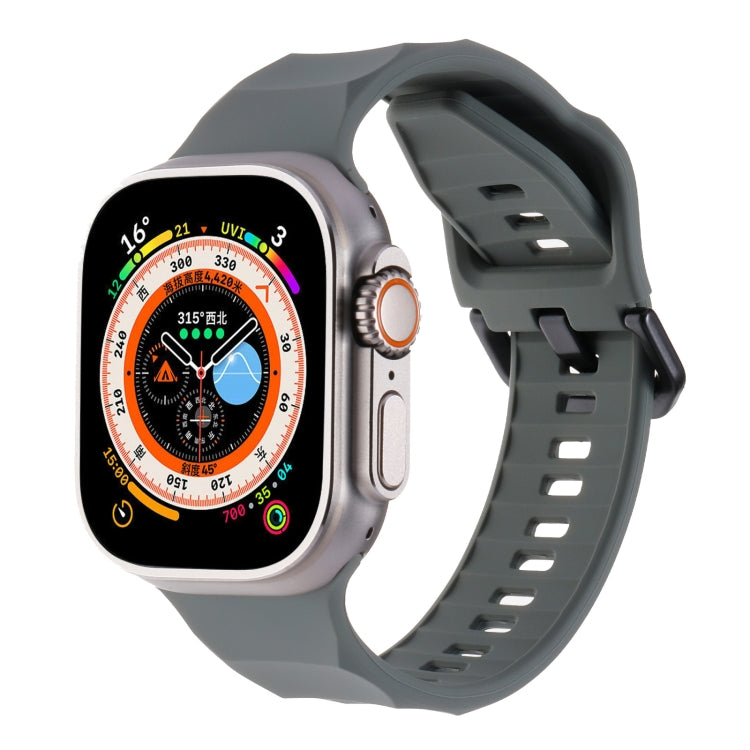 Ripple Silicone Sports Watch Band, For Apple Watch Ultra 49mm, For Apple Watch 8 45mm, For Apple Watch SE 2022 44mm, For Apple Watch 7 45mm, For Apple Watch SE 44mm, For Apple Watch 6 44mm