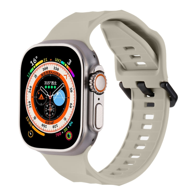 Ripple Silicone Sports Watch Band, For Apple Watch Ultra 49mm, For Apple Watch 8 45mm, For Apple Watch SE 2022 44mm, For Apple Watch 7 45mm, For Apple Watch SE 44mm, For Apple Watch 6 44mm