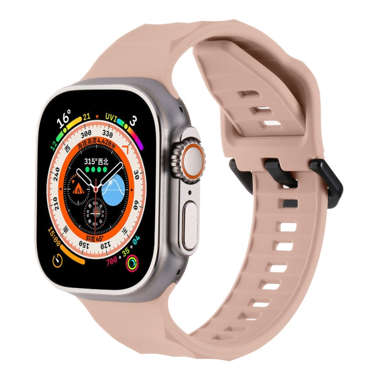 Ripple Silicone Sports Watch Band, For Apple Watch Ultra 49mm, For Apple Watch 8 45mm, For Apple Watch SE 2022 44mm, For Apple Watch 7 45mm, For Apple Watch SE 44mm, For Apple Watch 6 44mm