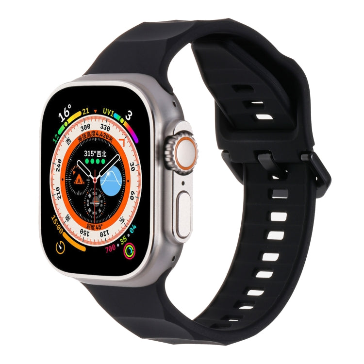 Ripple Silicone Sports Watch Band, For Apple Watch Ultra 49mm, For Apple Watch 8 45mm, For Apple Watch SE 2022 44mm, For Apple Watch 7 45mm, For Apple Watch SE 44mm, For Apple Watch 6 44mm