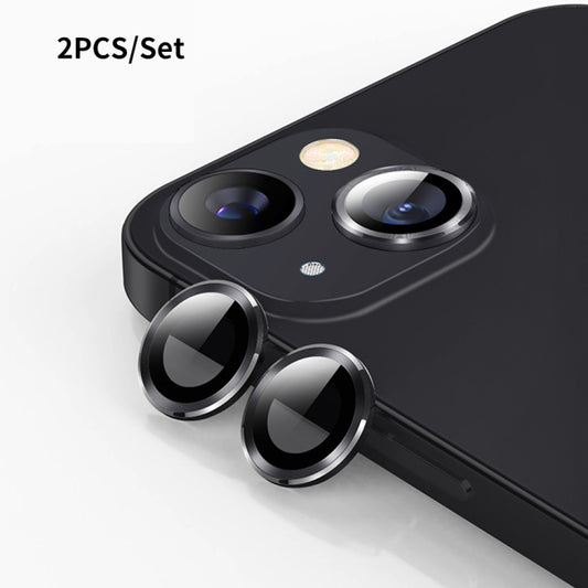 ENKAY 9H Rear Lens Aluminium Alloy Tempered Glass Film, For iPhone 15 / 15 Plus
