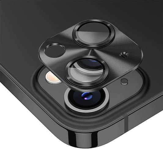 ENKAY Aluminium Alloy Tempered Glass Lens Cover Film, For iPhone 15 / 15 Plus