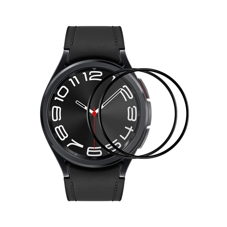 2 Stück ENKAY 3D Full Coverage Soft PC Edge PMMA HD Displayschutzfolie, für Samsung Galaxy Watch Ultra 47mm / Ultra 2025, für Samsung Galaxy Watch8 Classic 46mm, für Samsung Galaxy Watch8 44mm, für Samsung Galaxy Watch8 40mm