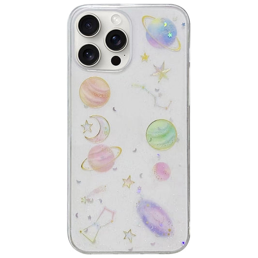 Handyhülle aus TPU mit kosmischem Sternen-Glitzer, für iPhone 17e / 16e, für iPhone 16 Pro Max, für iPhone 16 Pro, für iPhone 16 Plus, für iPhone 16, für iPhone 15 Pro Max, für iPhone 15 Pro, für iPhone 15 Plus, für iPhone 15
