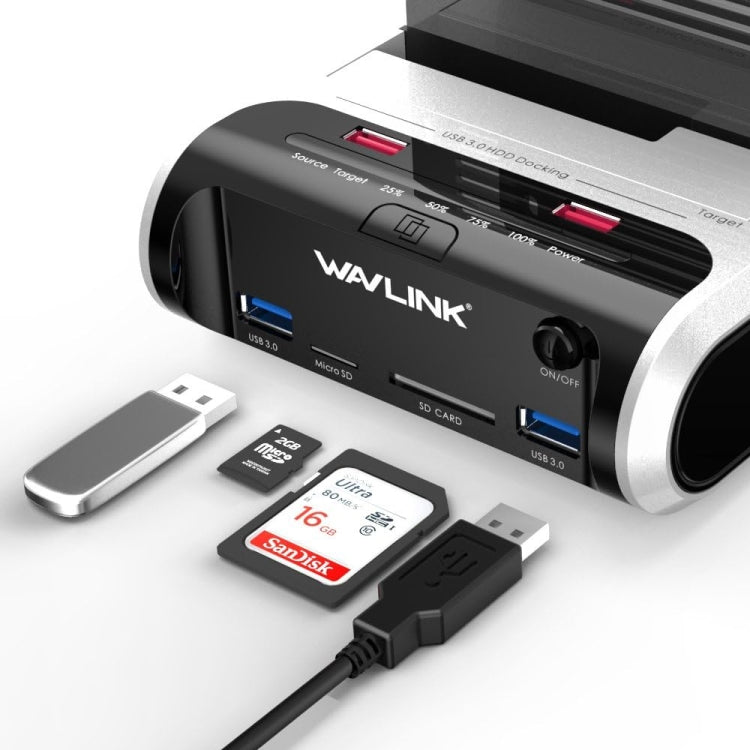 Wavlink ST336A SSD HDD Fast Offline Clone SATA USB 3.0 External Hard Drive Case, ST336A