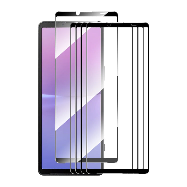 5pcs ENKAY Full Glue High Aluminum-silicon Tempered Glass Film, For Sony Xperia 10 VII, For Sony Xperia 1 VII, For Sony Xperia 5 V, For Sony Xperia 1 V, For Sony Xperia 10 V