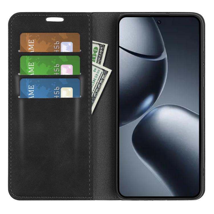 Retro-skin Magnetic Suction Leather Phone Case