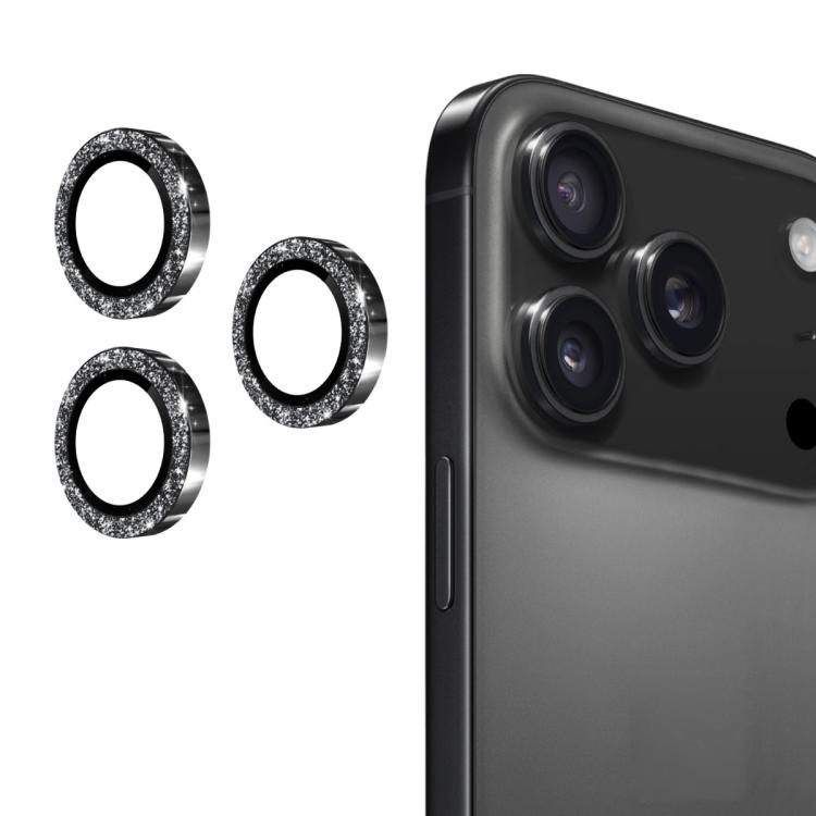 ENKAY Hat-Prince Glitter Rear Lens Aluminium Alloy Tempered Glass Film, For iPhone 17 Pro / 17 Pro Max, For iPhone 17, For iPhone 17 Air, For iPhone 15 Pro / 15 Pro Max, For iPhone 15 / 15 Plus