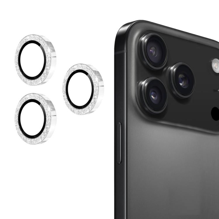 ENKAY Hat-Prince Glitter Rear Lens Aluminium Alloy Tempered Glass Film, For iPhone 17 Pro / 17 Pro Max, For iPhone 17, For iPhone 17 Air, For iPhone 15 Pro / 15 Pro Max, For iPhone 15 / 15 Plus