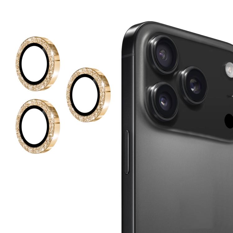 ENKAY Hat-Prince Glitter Rear Lens Aluminium Alloy Tempered Glass Film, For iPhone 17 Pro / 17 Pro Max, For iPhone 17, For iPhone 17 Air, For iPhone 15 Pro / 15 Pro Max, For iPhone 15 / 15 Plus