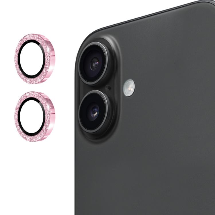 ENKAY Hat-Prince Glitter Rear Lens Aluminium Alloy Tempered Glass Film, For iPhone 17 Pro / 17 Pro Max, For iPhone 17, For iPhone 17 Air, For iPhone 15 Pro / 15 Pro Max, For iPhone 15 / 15 Plus