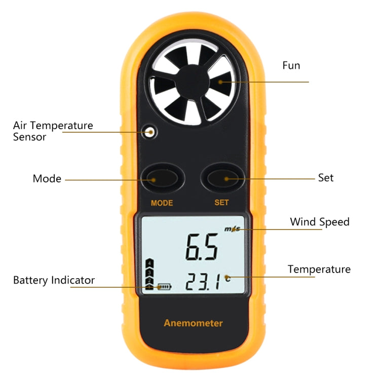 GM816 Anemometer, GM816 (Yellow)