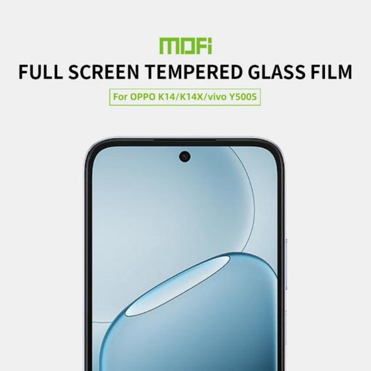 MOFI 9H 2.5D Vollbild-Panzerglasfolie, für OPPO K14 / K14x / vivo Y500s, für OPPO A6T Pro 4G / A6V / vivo Y500i, für OPPO Find X9s Pro 5G, für OPPO K15 Pro+, für OPPO K15 Pro, für OPPO Find X9s 5G, für OPPO Find X9 Ultra 5G