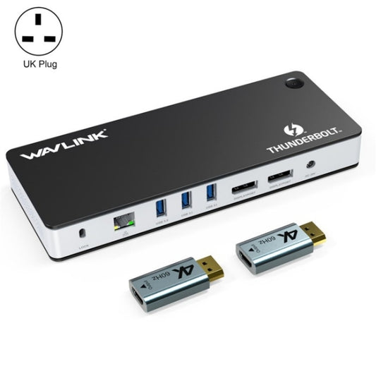 WAVLINK UTD21H Convertisseur Hub Double Écran 4K 11 en 1 Thunderbolt 3 Station d'Accueil, Prise US, Prise UK, Prise EU, Prise AU