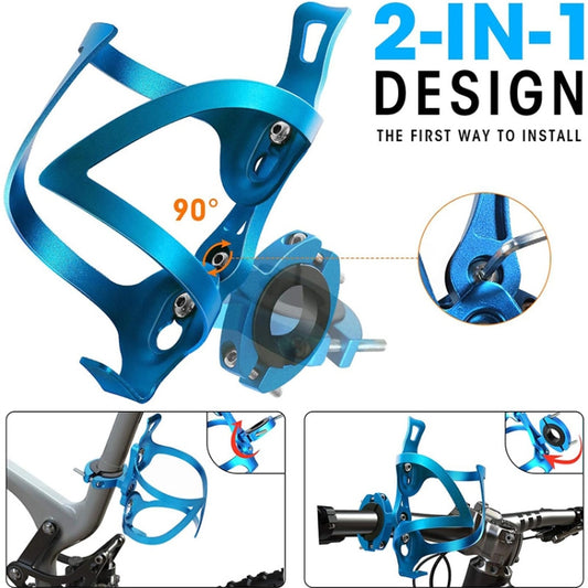 JUNSUNMAY Porte-bidon de vélo en alliage d'aluminium, avec base rotative, sans base rotative