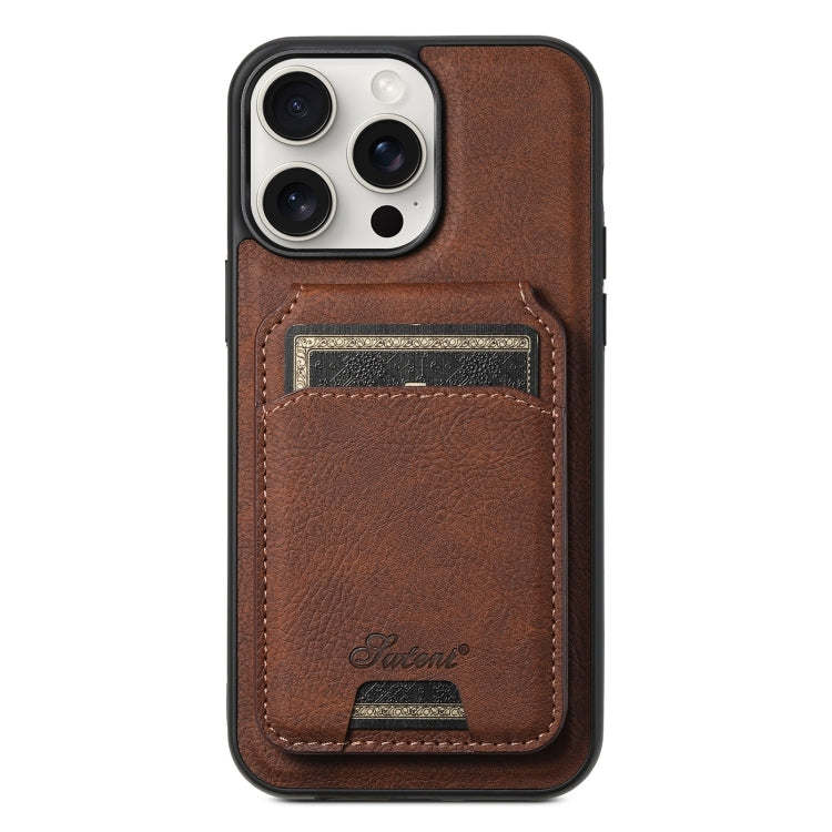 Suteni H16 Litchi Texture Leather Detachable Wallet Back Phone Case