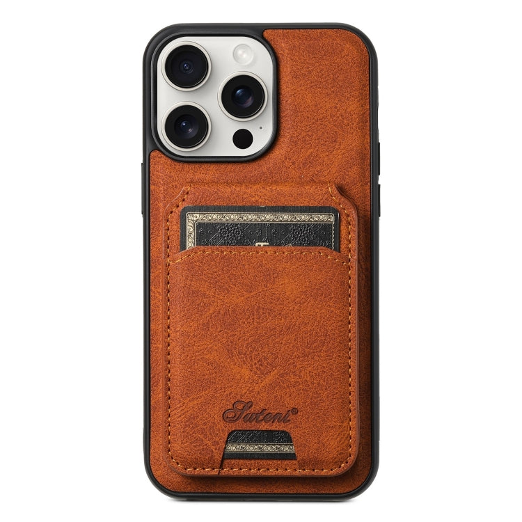 Suteni H16 Litchi Texture Leather Detachable Wallet Back Phone Case