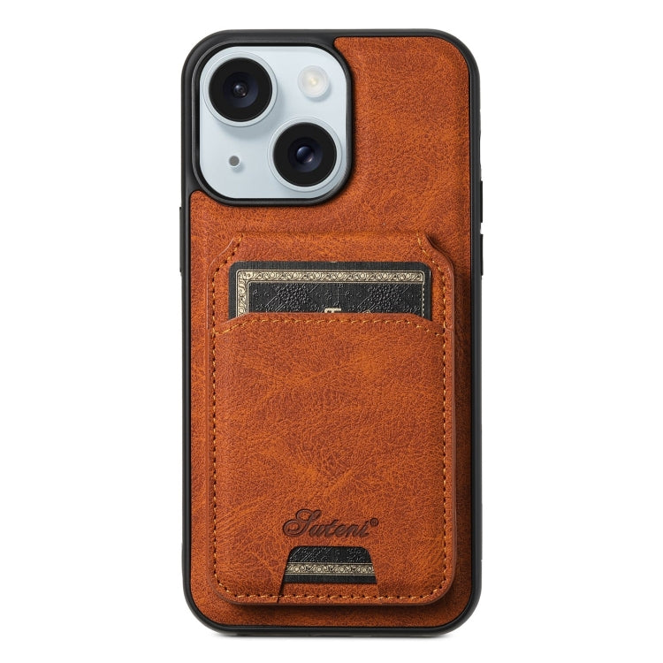 Suteni H16 Litchi Texture Leather Detachable Wallet Back Phone Case