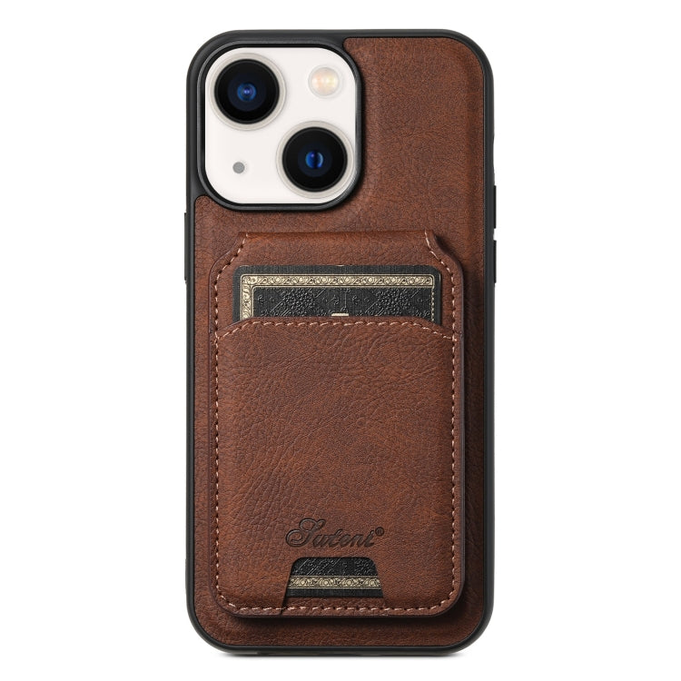 Suteni H16 Litchi Texture Leather Detachable Wallet Back Phone Case