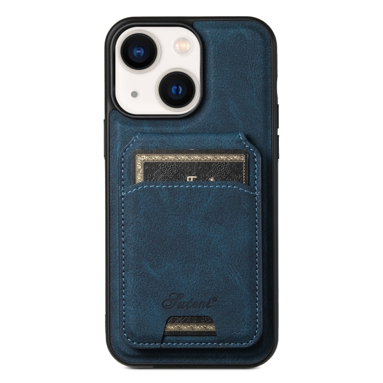 Suteni H16 Litchi Texture Leather Detachable Wallet Back Phone Case