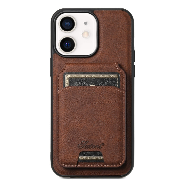 Suteni H16 Litchi Texture Leather Detachable Wallet Back Phone Case