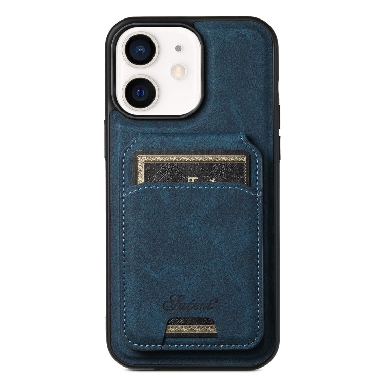 Suteni H16 Litchi Texture Leather Detachable Wallet Back Phone Case